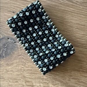 Black and Silver Beaded Bracelet